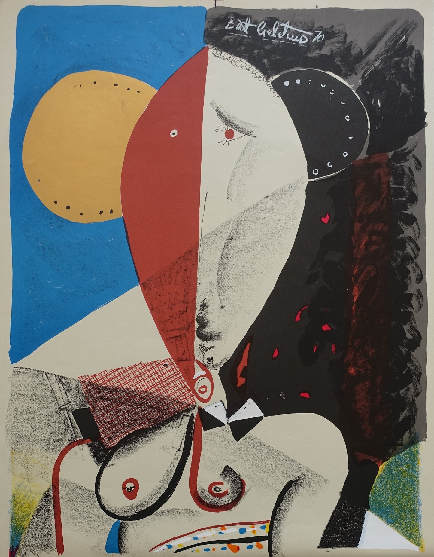 1970 Bent Galatius Numbered Artwork - Original Vintage Poster