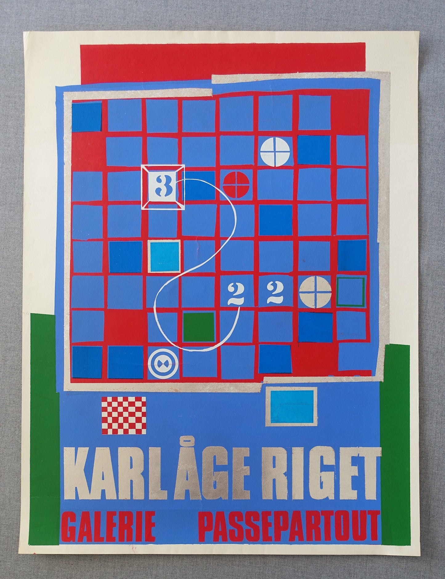 1970 Karl Åge Riget Galerie Passepartout- Original Vintage Poster
