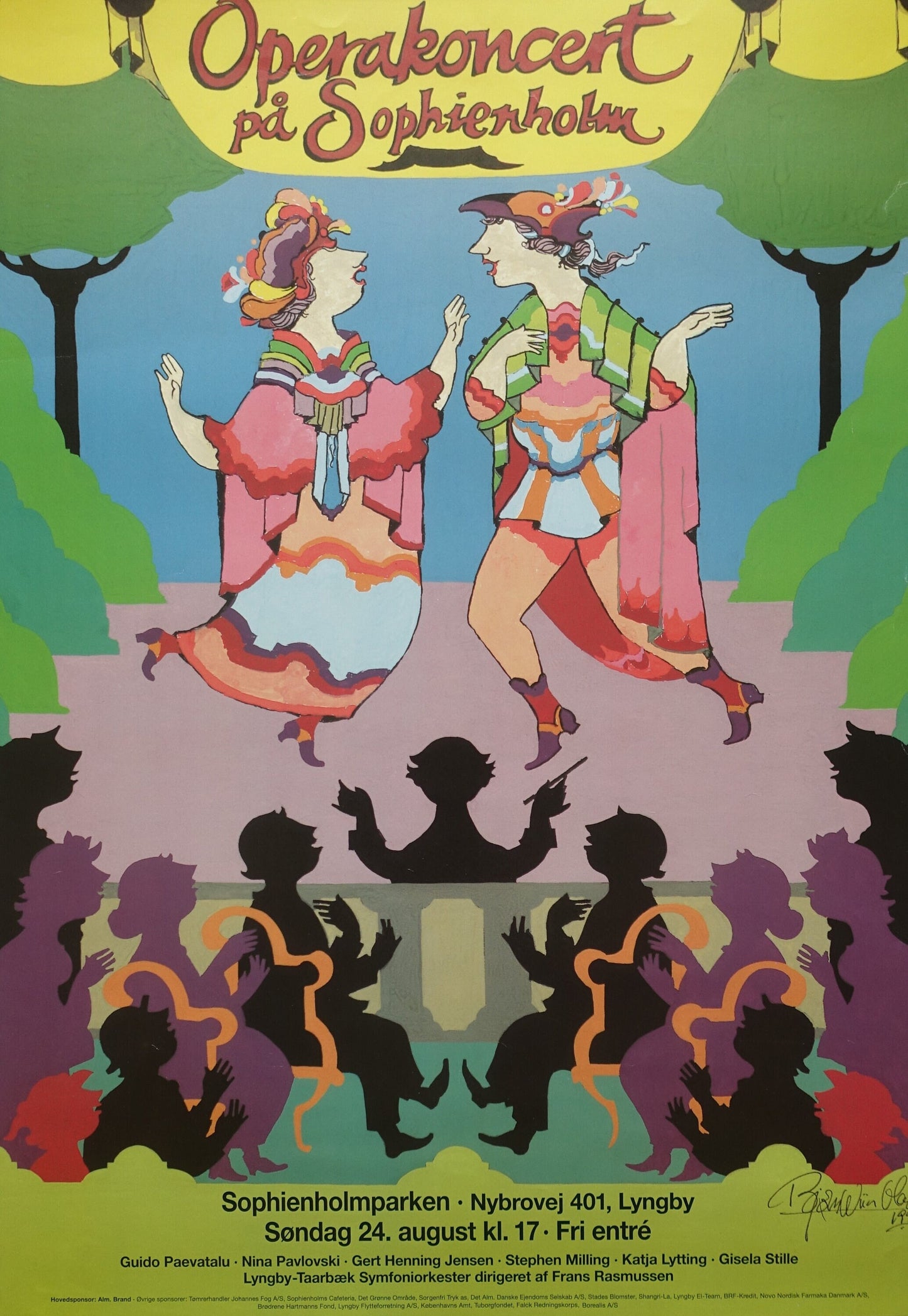 1997 Wiinblad Opera Concert Sophienholm Poster - Original Vintage Poster