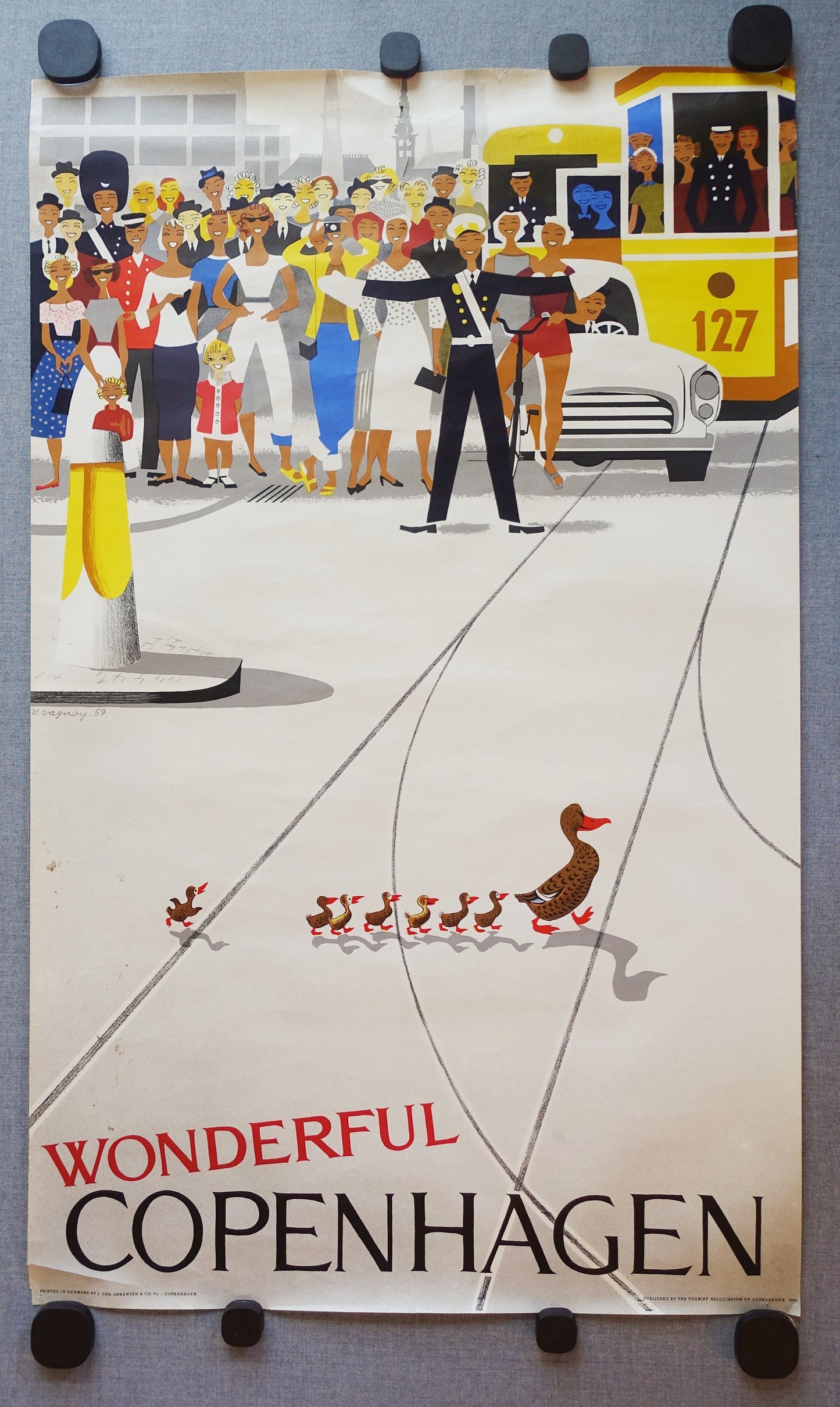 1961 Wonderful Copenhagen by Viggo Vagnby - Original Vintage Poster