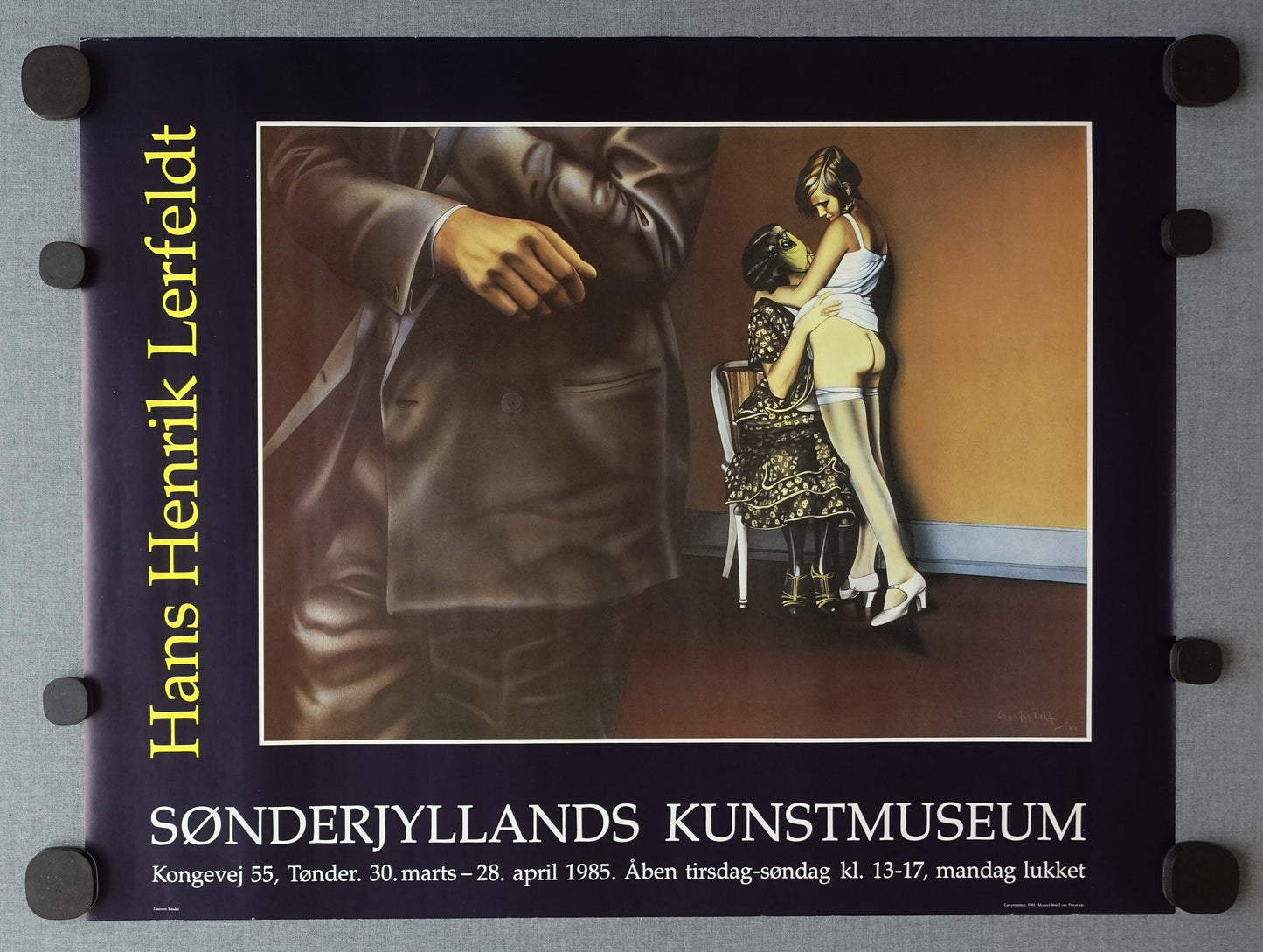 1985 Hans Henrik Lerfeldt Sønderjylland Exhibition Poster - Original Vintage Poster