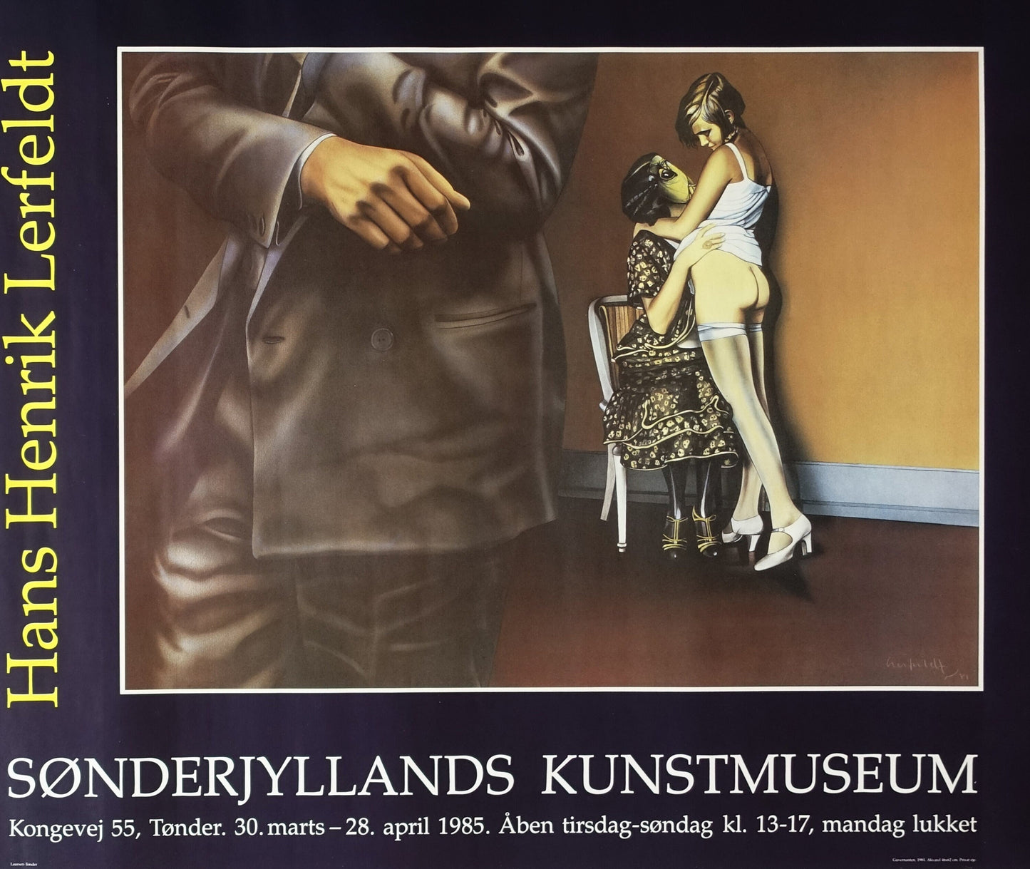 1985 Hans Henrik Lerfeldt Sønderjylland Exhibition Poster - Original Vintage Poster