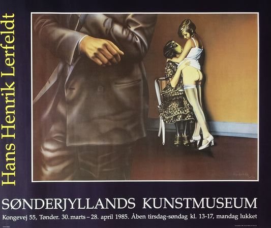 1985 Hans Henrik Lerfeldt Sønderjylland Exhibition Poster - Original Vintage Poster