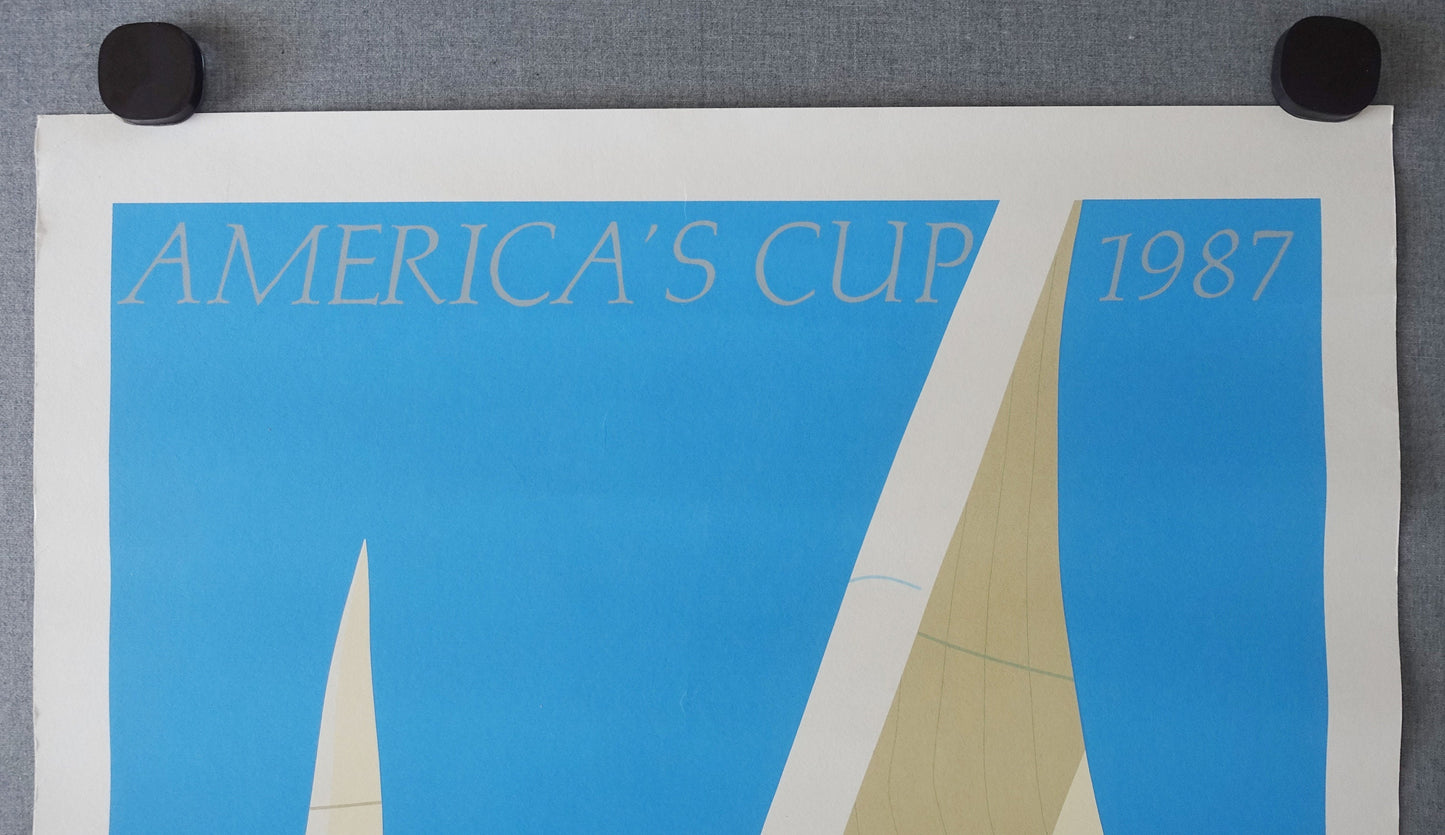 1987 America's Cup Race IX by Franco Costa - Original Vintage Poster