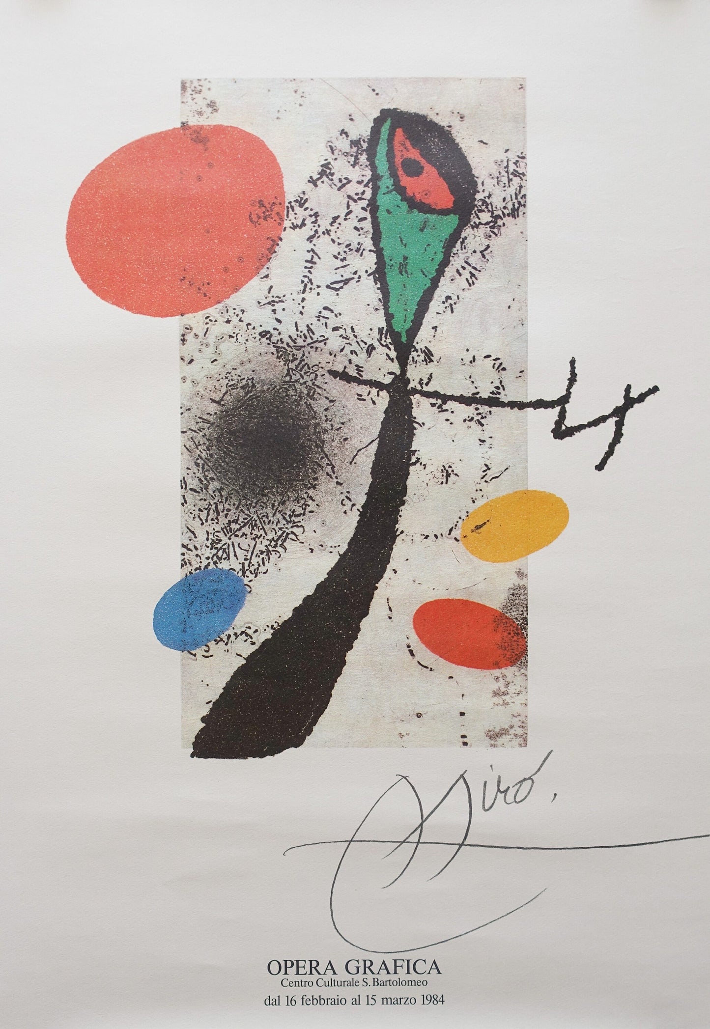 1984 Miro Exhibition Poster Opera Grafica - Original Vintage Poster