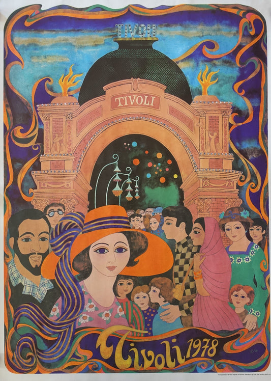 1978 Tivoli Gardens by Kamma Svensson - Original Vintage Poster