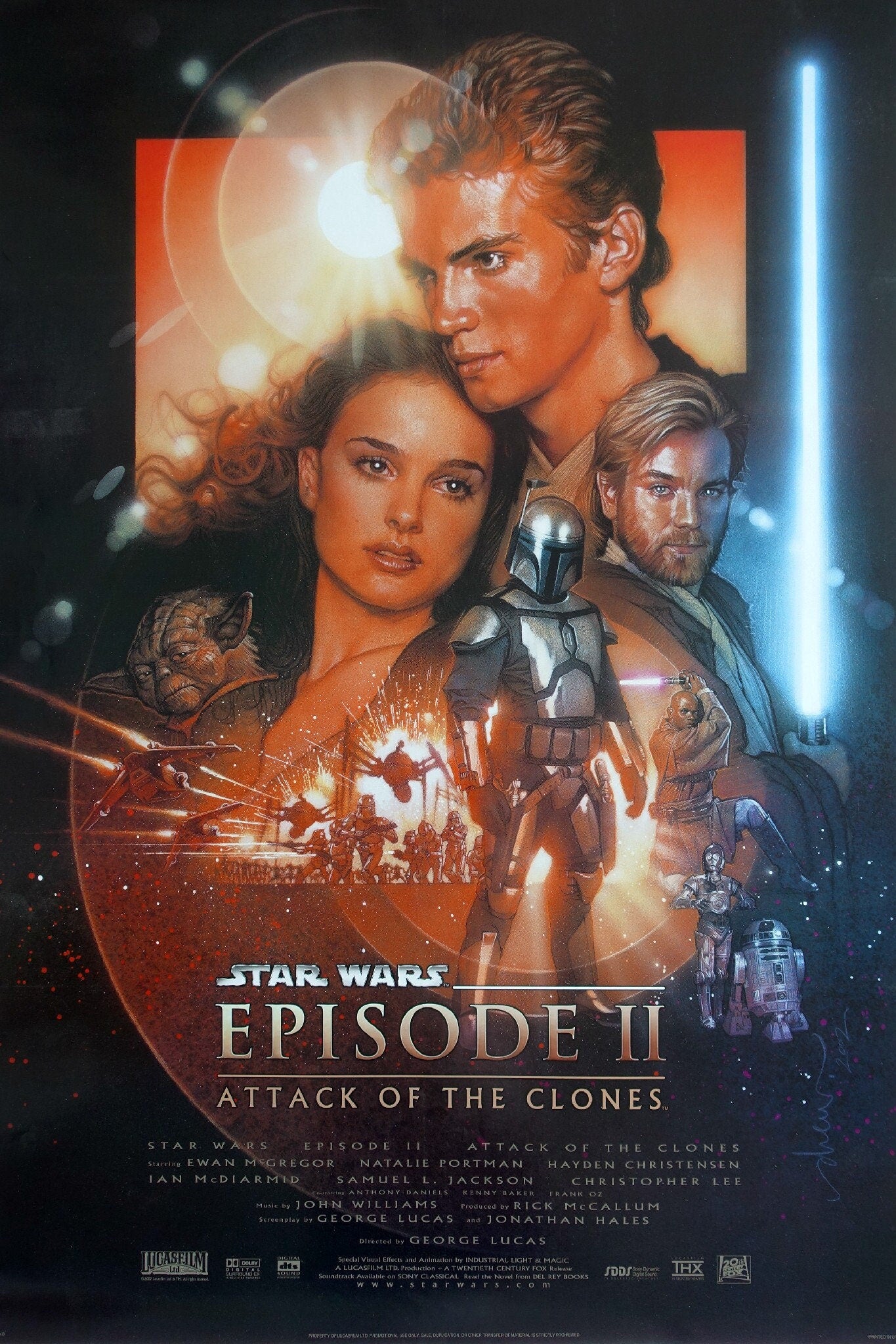 2002 Attack of the Clones (Star Wars Episode II) - Original Vintage Poster