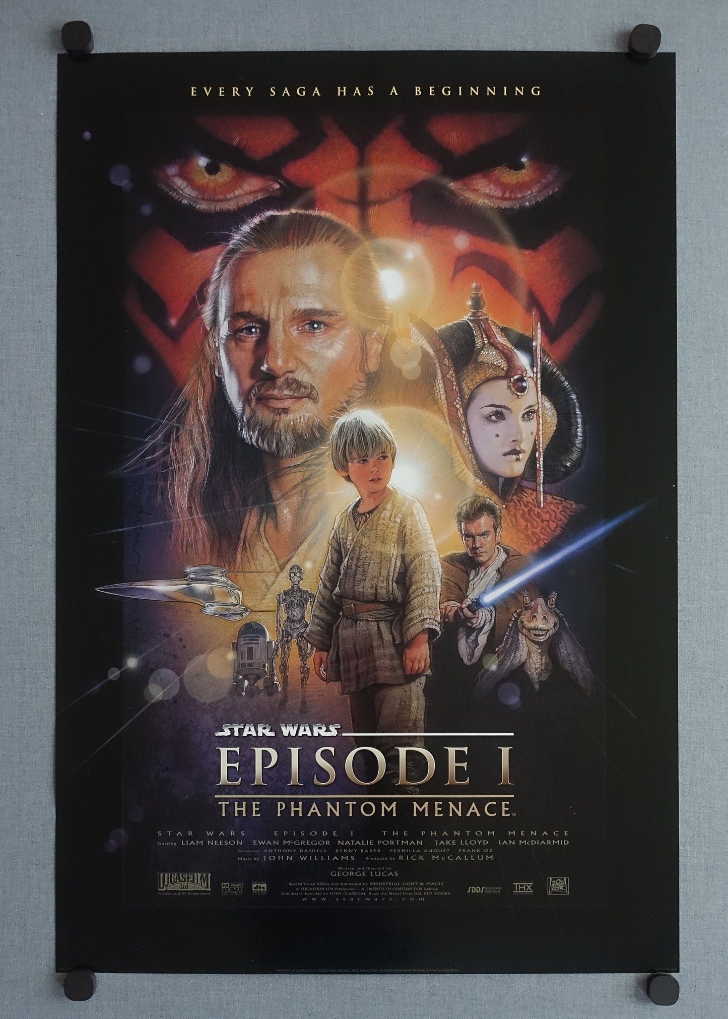 1999 Phantom Menace (Star Wars Episode I) - Original Vintage Poster