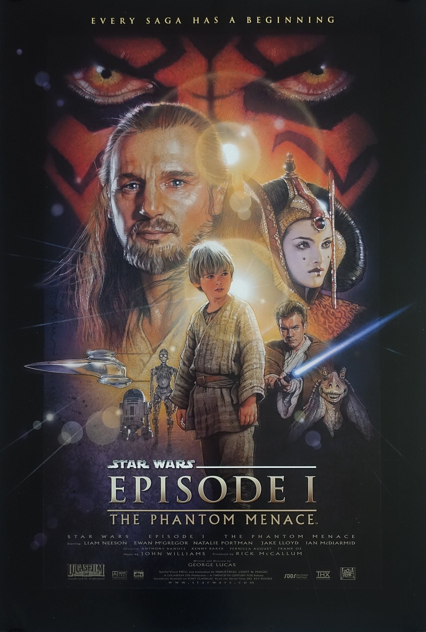 1999 Phantom Menace (Star Wars Episode I) - Original Vintage Poster