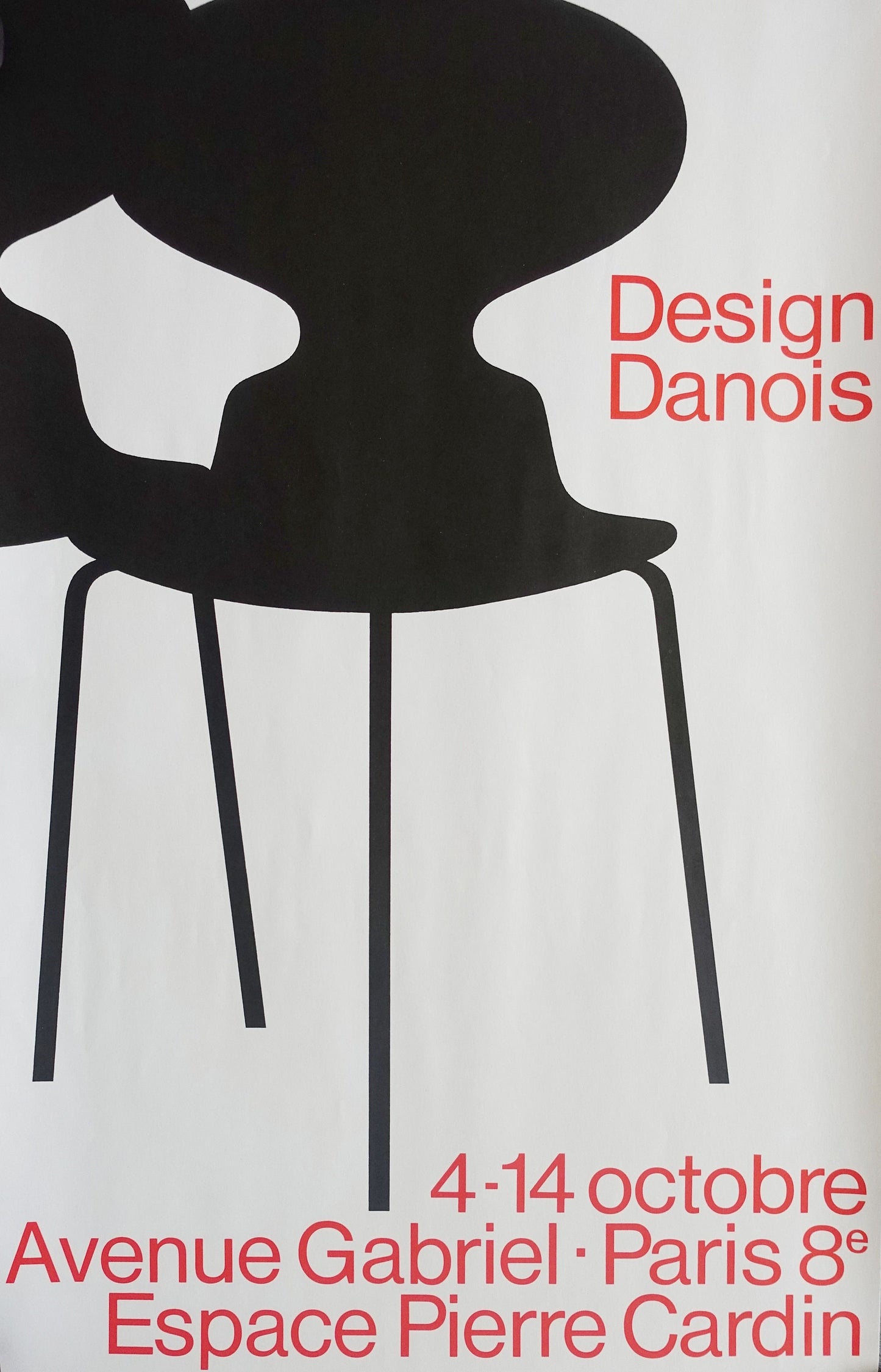 1978 Danish Design Arne Jacobsen Exhibition Poster Paris - Original Vintage Poster