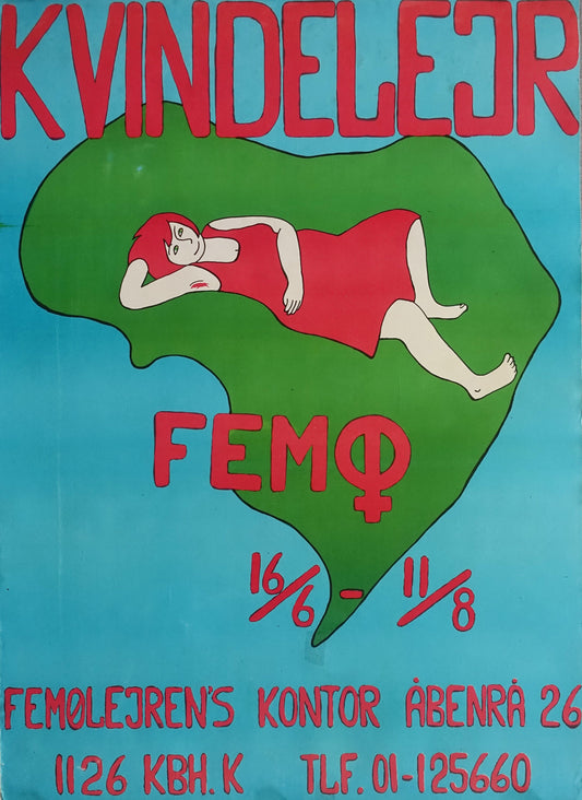 1970s Danish Women Festival (Femø) - Original Vintage Poster