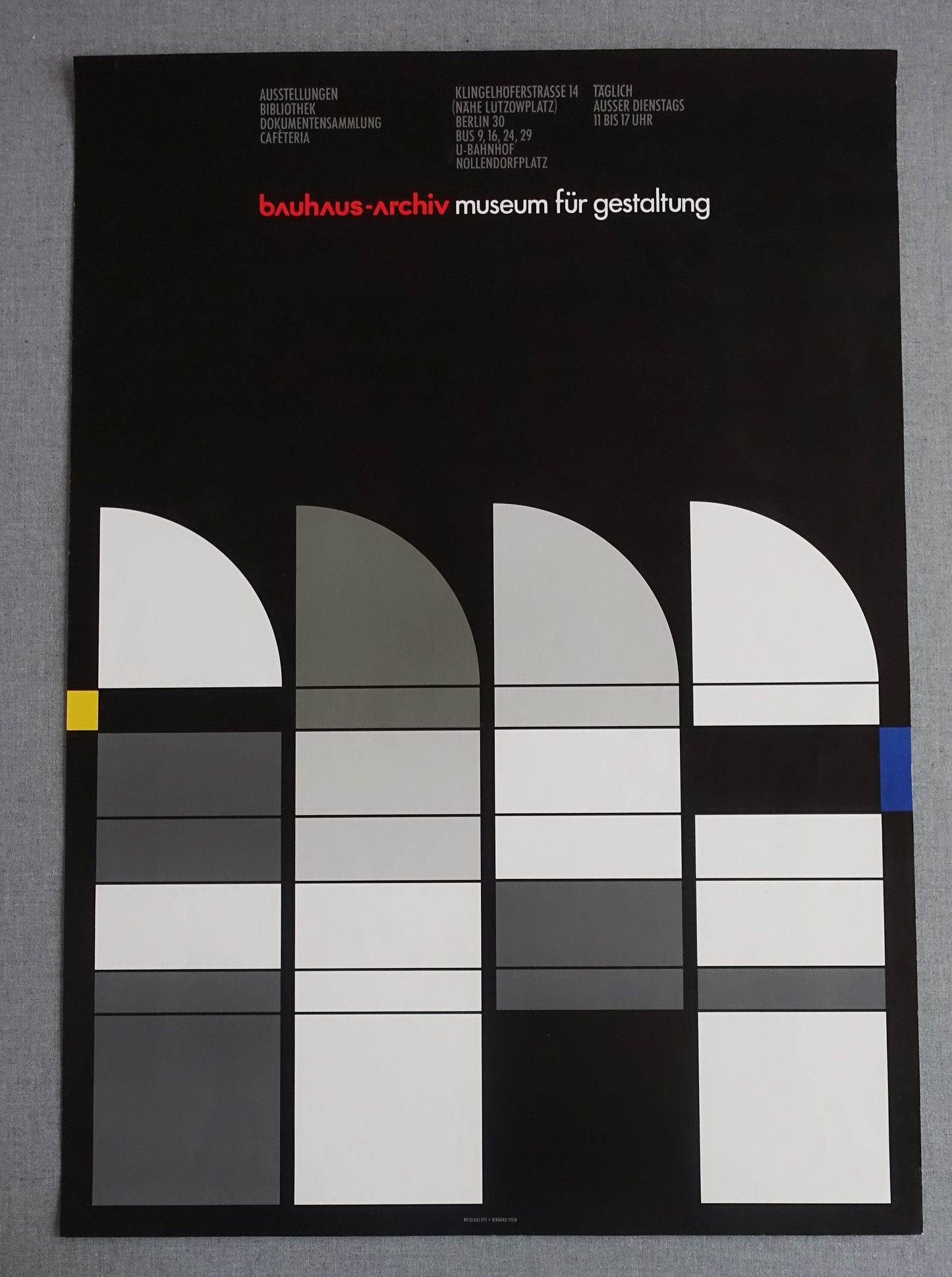 1987 Bauhaus Archiv Exhibition Poster - Original Vintage Poster