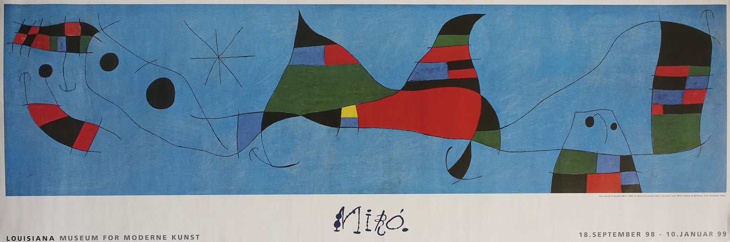 1998 Miro Louisiana Museum of Modern Art - Original Vintage Poster