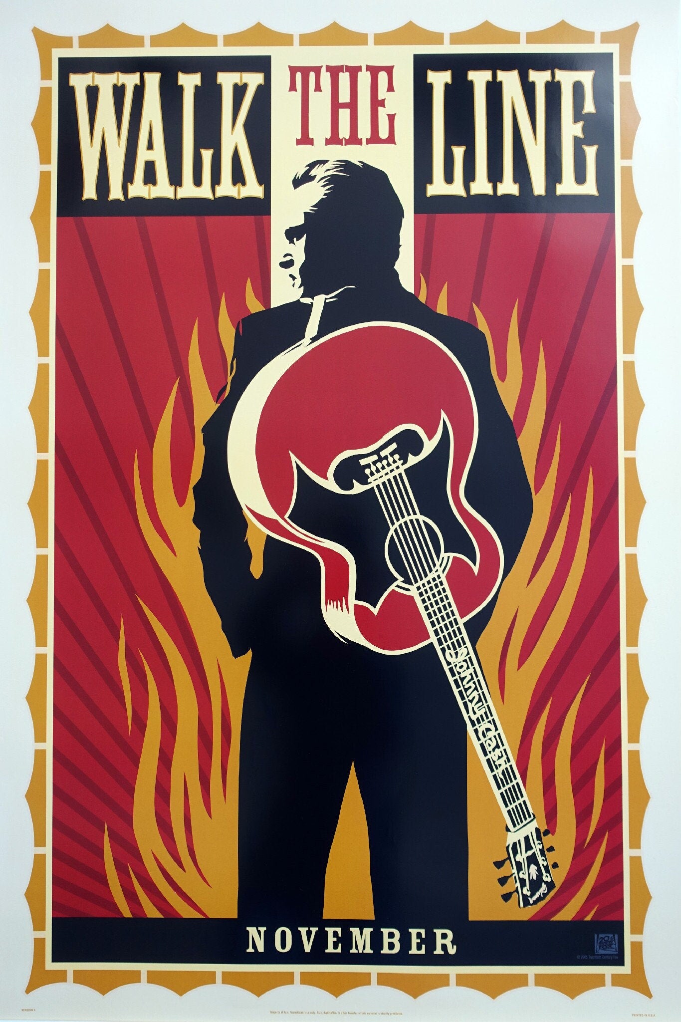 2005 "Walk the Line" Teaser by Shepard Fairey - Original Vintage Poster