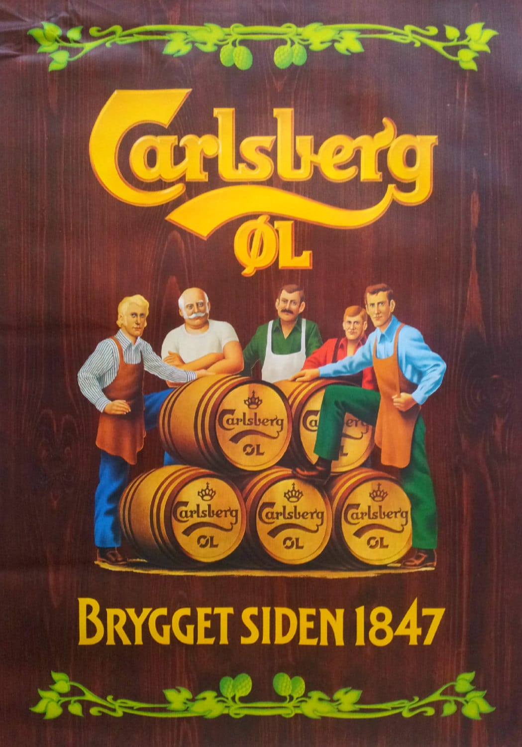 1970s Carlsberg Beer Advertisement - Original Vintage Poster