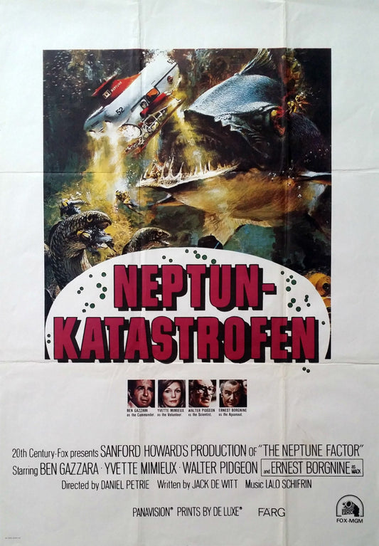 1973 The Neptune Factor Sci-Fi movie - Original Vintage Poster