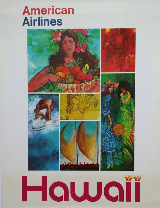 1980s Hawaii Travel Poster - Original Vintage Poster