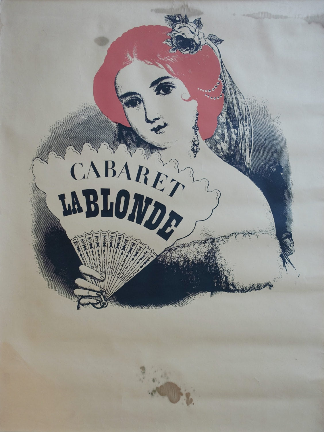 1940s Cabaret "La Blonde" in Tivoli (White Version) - Original Vintage Poster