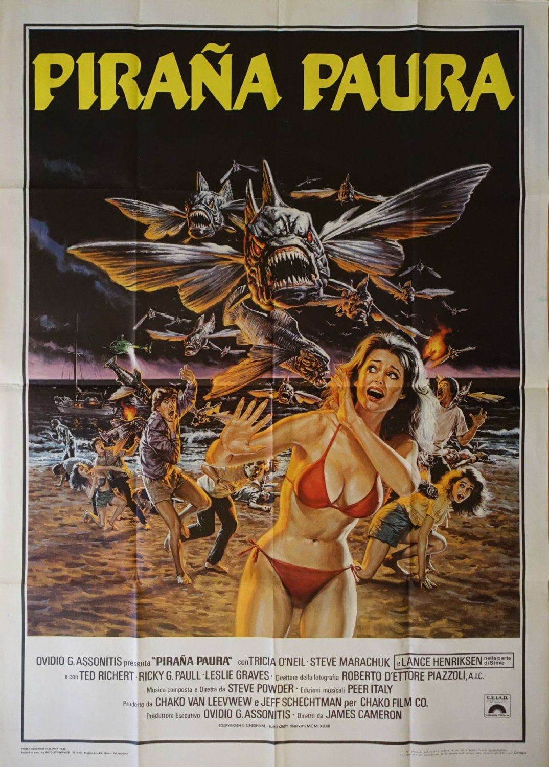 1982 Piranha II "The Spawning" - Original Vintage Poster