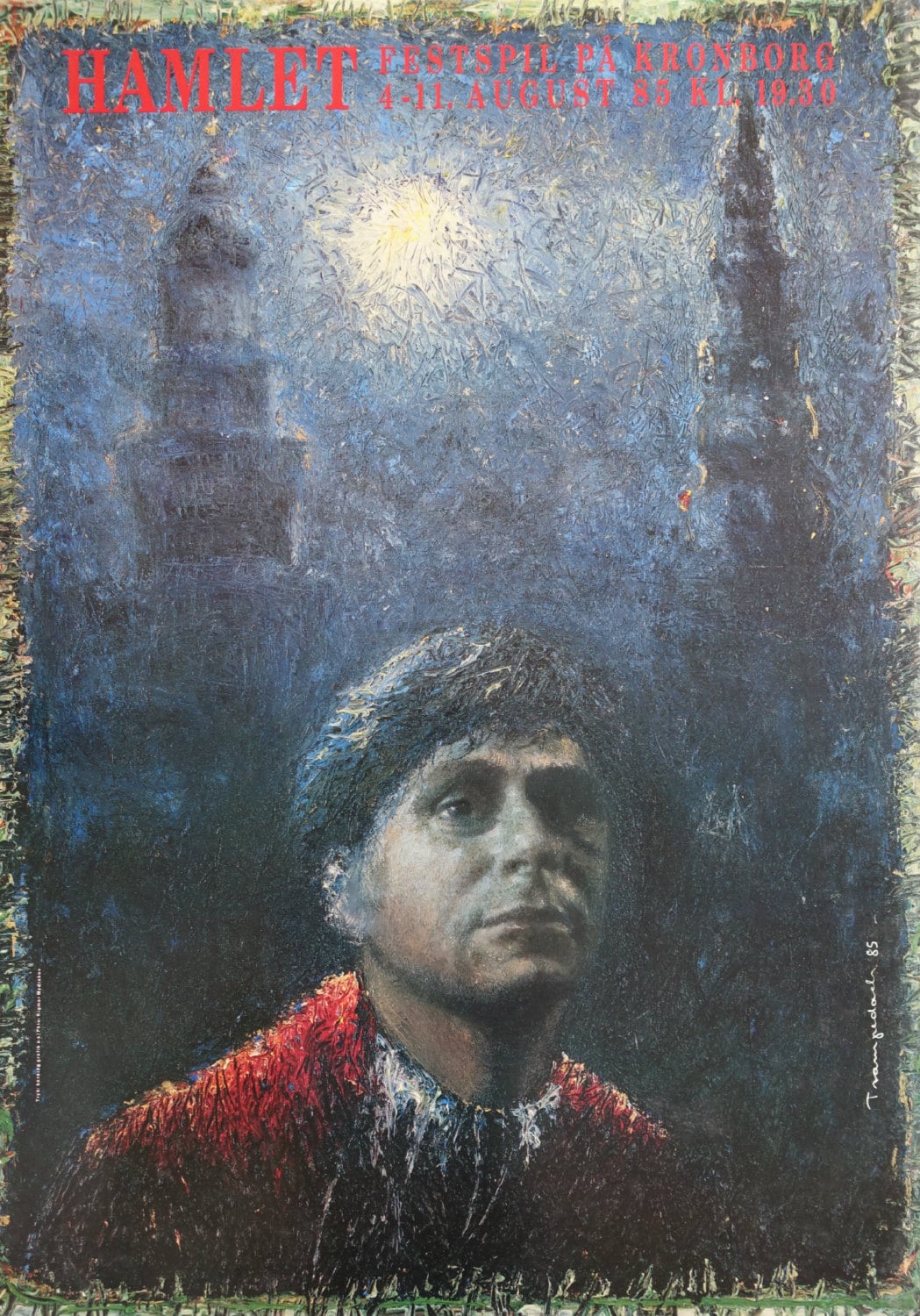 1985 Hamlet by Kurt Trampedach - Original Vintage Poster