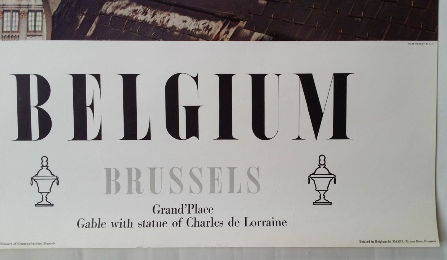 1950s Brussels, Belgium Travel Poster - Original Vintage Poster